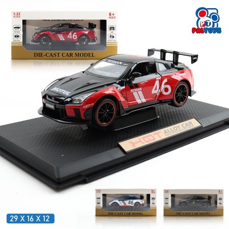 مجسم حديد سيارة نيسان GTR سباق 1:22 ديكاست